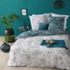 Parure De Lit Jungle Blanc/bleu Canard 240x220 Atmosphera -Jardisia Soldes Boutique parure de lit jungle blanc bleu canard 240x220 atmosphera