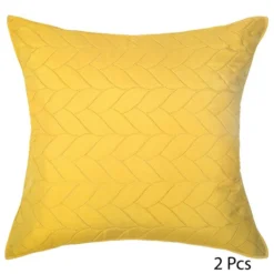 PARURE LIT 2 P. TRESSES DESSUS LIT 2 TAIES OCRE ATMOSPHERA -Jardisia Soldes Boutique parure lit 2 p tresses dessus lit 2 taies ocre atmosphera 2