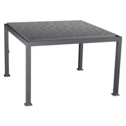 Pergola Carrée 3,6x3,6m Evora Graphite Hespéride -Jardisia Soldes Boutique pergola carree 36x36m evora graphite hesperide 2