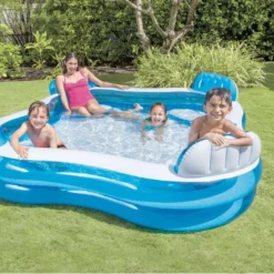 Piscine Carrée Familiale Avec Sièges Intex -Jardisia Soldes Boutique piscine carree familiale avec sieges intex 1