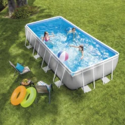 Piscine Tubulaire Prism Rectangulaire 4.88 X 2.44 X 1.07m Intex + Accessoires -Jardisia Soldes Boutique piscine tubulaire prism rectangulaire 488 x 244 x 107m intex accessoires 2