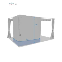 Rideaux Ardoises Pour Tonnelle Rectangulaire Palmeira Hespéride -Jardisia Soldes Boutique rideaux ardoises pour tonnelle rectangulaire palmeira hesperide 3