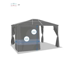 Rideaux De Tonnelle Belize Ardoise Hespéride -Jardisia Soldes Boutique rideaux de tonnelle belize ardoise hesperide 2