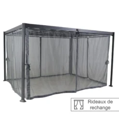 Rideaux Moustiquaires Pour Tonnelle Belize 3,8x3m Hespéride