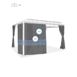 Rideaux Opaques Pour Tonnelle Belize 3,8x3m Hespéride -Jardisia Soldes Boutique rideaux opaques pour tonnelle belize 38x3m hesperide 3