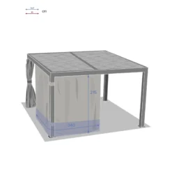Rideaux Pour Tonnelle Majaé 3,6x3,6 M Hespéride -Jardisia Soldes Boutique rideaux pour tonnelle majae 36x36 m hesperide 1 2