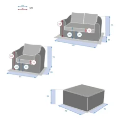 Salon 4 Places Moorea Savana Hespéride -Jardisia Soldes Boutique salon 4 places moorea savana hesperide 3