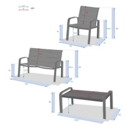 Salon De Jardin 4 Places Elyn Vert Olive / Graphite Hespéride -Jardisia Soldes Boutique salon de jardin 4 places elyn vert olive graphite hesperide 6