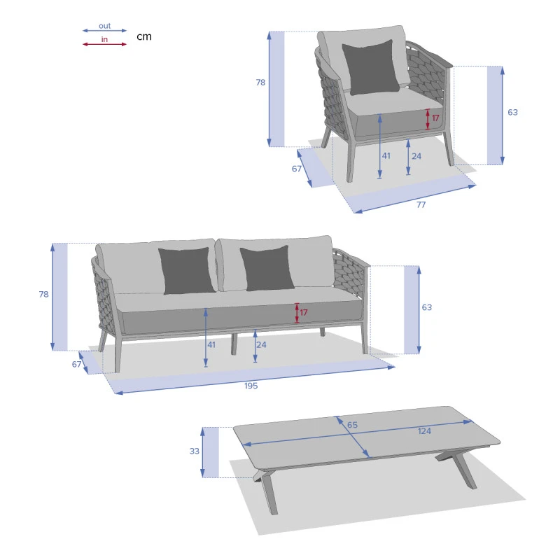 Salon De Jardin 5 Places Embruns Praline / Noisette Hespéride 5 Salon De Jardin 5 Places Embruns Praline / Noisette Hespéride – Image 3