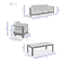 Salon De Jardin 5p Paradize Hespéride -Jardisia Soldes Boutique salon de jardin 5p paradize hesperide 8