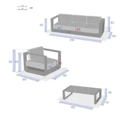 Salon De Jardin Allure Gris Minéral/blanc 5p Hespéride -Jardisia Soldes Boutique salon de jardin allure gris mineralblanc 5p hesperide 3