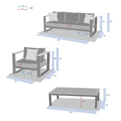 Salon De Jardin Emperia 5p En Aluminium Et Acacia Hespéride -Jardisia Soldes Boutique salon de jardin emperia 5p en aluminium et acacia hesperide 3