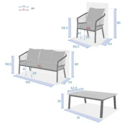 Salon De Jardin Oriengo 5 Places Taupe/blanc Hespéride -Jardisia Soldes Boutique salon de jardin oriengo 5 places taupe blanc hesperide 9
