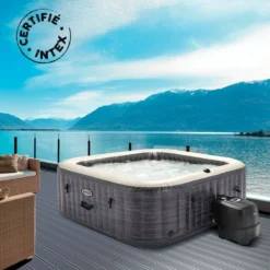 Spa Gonflable 4 Places Ardoise Carré Intex -Jardisia Soldes Boutique spa gonflable 4 places ardoise carre intex 5