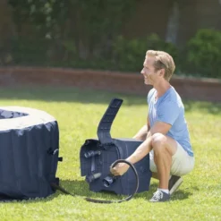 Spa Gonflable 4 Places Bulles Et Leds Blue Navy Intex -Jardisia Soldes Boutique spa gonflable blue navy 4 places intex 7