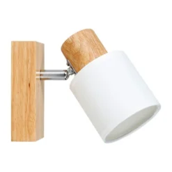 Spot Aria En Bois Et Tissu Blanc Ostaria