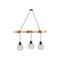Suspension Indus Barre En Bois 3 Cordons Ostaria -Jardisia Soldes Boutique suspension industrielle barre en bois 3 cordons ostaria 2
