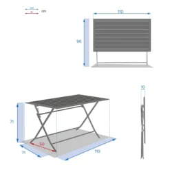 Table Alu Pliante Azua 4 Places Graphite Hespéride -Jardisia Soldes Boutique table aluminium azua 4 places graphite hesperide 4