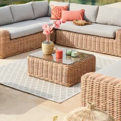 Table Basse Extérieure Carrée Savinia Coloris Tahini Hespéride -Jardisia Soldes Boutique table basse exterieure carree savinia coloris tahini hesperide 1