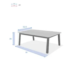 Table Basse Extérieure Oriengo Blanc Hespéride -Jardisia Soldes Boutique table basse exterieure oriengo blanc hesperide 3