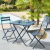 Table Carrée Pliante Greensboro 2p Bleu Pétrole Hespéride 2 Table Carrée Pliante Greensboro 2p Bleu Pétrole Hespéride -Jardisia Soldes Boutique table carree pliante greensboro 2 bleu petrole hesperide