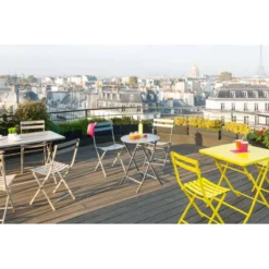 Table Ronde Pliante Greensboro 2p Graphite Hespéride -Jardisia Soldes Boutique table de jardin ronde hesperide 60cm greensboro graphite 3