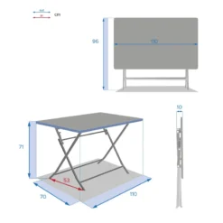Table Rectangulaire Pliante Greensboro 4p Graphite Hespéride -Jardisia Soldes Boutique table rectangulaire greensboro 110x70cm graphite hesperide 5