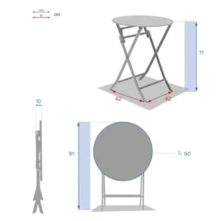Table Ronde Pliante Greensboro 2p Vert Olive Hespéride -Jardisia Soldes Boutique table ronde exterieur greensboro vert olive hesperide 1 3