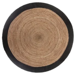 Tapis En Jute Bord Noir D120 Atmosphera