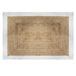 Tapis Jute Naturel Bord Blanc 120x170 Atmosphera
