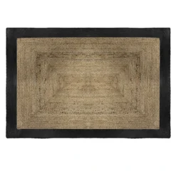 Tapis Jute Naturel Bord Noir 120x170 Atmosphera