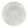 Tapis Rond 90 Cm Fausse Fourrure Blanche Atmosphera -Jardisia Soldes Boutique tapis rond 90 cm fausse fourrure blanche atmosphera