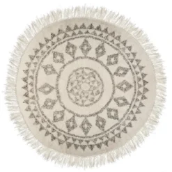Tapis Rond à Franges D120 Cm Etnik Atmosphera