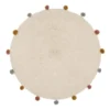 Tapis Rond D90 à Pompons Arlequin Atmosphera -Jardisia Soldes Boutique tapis rond d90 a pompons arlequin atmosphera