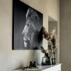 Toile Imprimée Lion 78x118 Cm Atmosphera -Jardisia Soldes Boutique toile imprimee lion 78x118 cm atmosphera 2