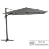 Toile Rempl. Carrée En Oléfine Anthracite Eléa Hespéride -Jardisia Soldes Boutique toile remplacement carree anthracite pour parasol elea hesperide