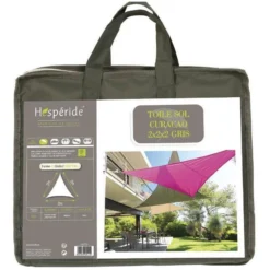 Toile Solaire 2x2x2m Curacao Gris Hespéride -Jardisia Soldes Boutique toile solaire 2x2x2m luxe hesperide curacao gri 2