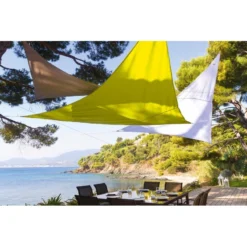 Toile Solaire 4x4x4m Neka Anori Gris -Jardisia Soldes Boutique toile solaire 4x4x4m hesperide anori gris 2