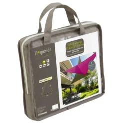 Toile Solaire 4x4x4m Curacao Taupe Hespéride -Jardisia Soldes Boutique toile solaire 4x4x4m luxe hesperide curacao taupe 3