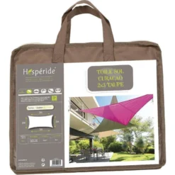 Toile Solaire 3x2m Curacao Taupe Hespéride -Jardisia Soldes Boutique toile solaire rectangulaire 2x3m luxe hesperide curacao taupe 2