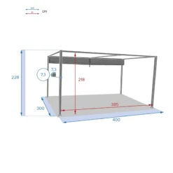 Tonnelle Palmeira 4x3 M Gris Ardoise Hespéride -Jardisia Soldes Boutique tonnelle palmeira 4x3 m gris ardoise hesperide 4