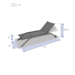 Transat Milenio Bleu Canard Et Graphite Hespéride -Jardisia Soldes Boutique transat milenio bleu canard et graphite hesperide 3