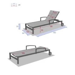 Transat Ocala Inclinable Bleu Canard/graphite Hespéride -Jardisia Soldes Boutique transat ocala inclinable bleu canardgraphite hesperide 6