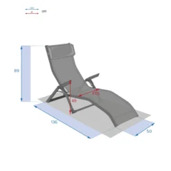Transat 2 Positions Anthracite / Graphite Decima Hespéride -Jardisia Soldes Boutique transat positions anthracite graphite decima hesperide 1 7