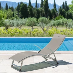 Transat Samba Pliable Et Empilable Taupe Hespéride -Jardisia Soldes Boutique transat samba pliable et empilable taupe hesperide 2